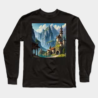 Village Entrance by the River Long Sleeve T-Shirt